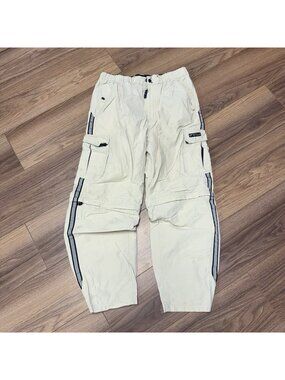 VTG 90s Y2K No Boundaries Mens M Cargo Pants Skate Zip Baggy Grunge Convertible